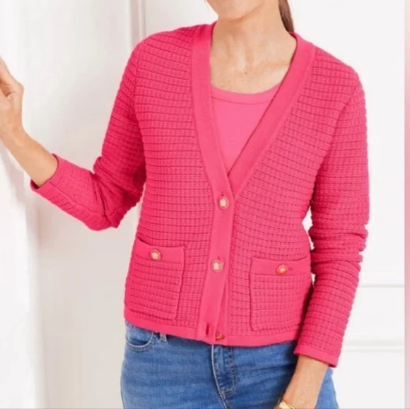 Talbots Pink Kate Cardigan Sweater - Picture 5 of 5